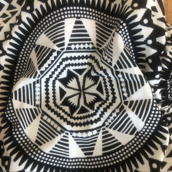 Xhiliration Geometric Print Halter Swim Top - Picture 6 of 12